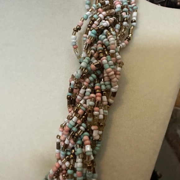 Multicolor Beaded Necklace - Picture 3 of 4